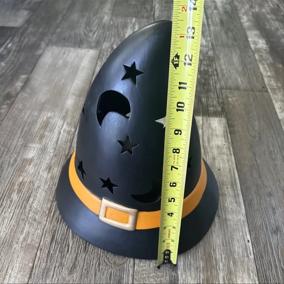 HALLOWEEN CLAY LANTERN WITCH HAT CANDLE HOLDER MOON -START CUT-OUT
DESIGN - Picture 6 of 9